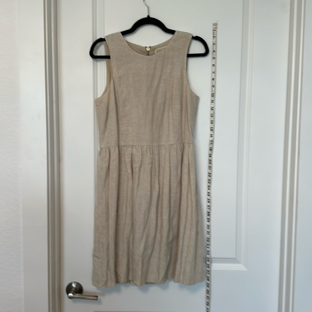 Michael Kors tan linen dress size 8 - lined